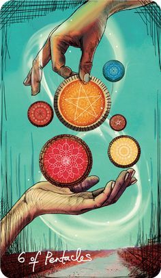 Light Seer’s Tarot Meanings 6 of Pentacles – The Light Seer’s Tarot // Chris-Anne // Tarot Cards and Meanings 6 Of Pentacles, Light Seers Tarot, Six Of Pentacles, Tarot Card Artwork, Tarot Pentacles, Tarot Reading Spreads, All Tarot Cards, Pentacles Tarot, Tarot Prediction