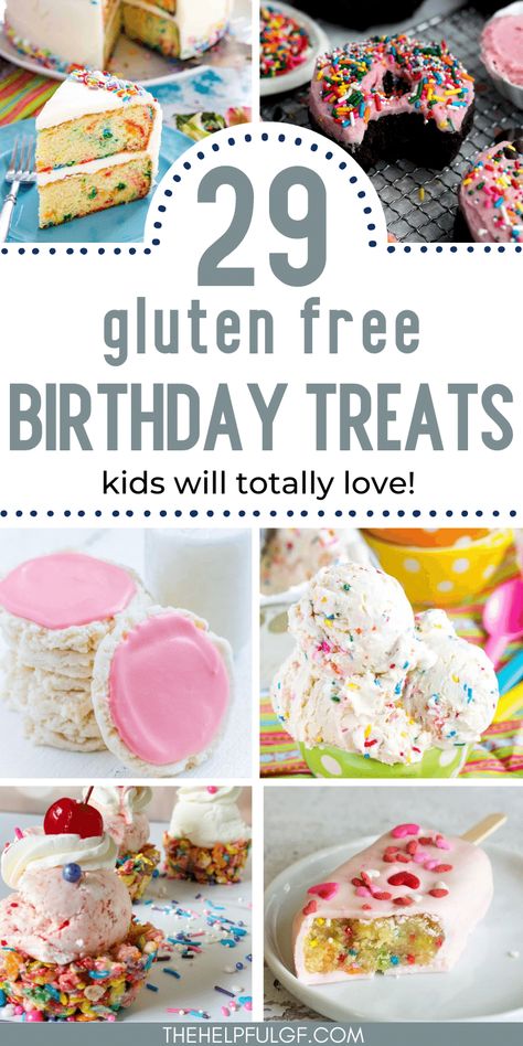 Gluten Free Birthday Treats, Birthday Treat Ideas, Gluten Free Funfetti Cake, Healthy Birthday Treats, Gluten Free Cupcakes Vanilla, Gluten Free Party Food, Gluten Free Birthday Cake, Gluten Free Party, Gluten Free Chocolate Cupcakes