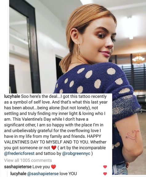 I actually love Lucy so much for being so open with us these days about things that are truly important 🌈✨ Pll Tattoo, Lucy Hale Tattoo, Tattoos Inspo, Love Lucy, Inner Light, Lucy Hale, I Love Lucy, Pretty Little Liars, I Got This