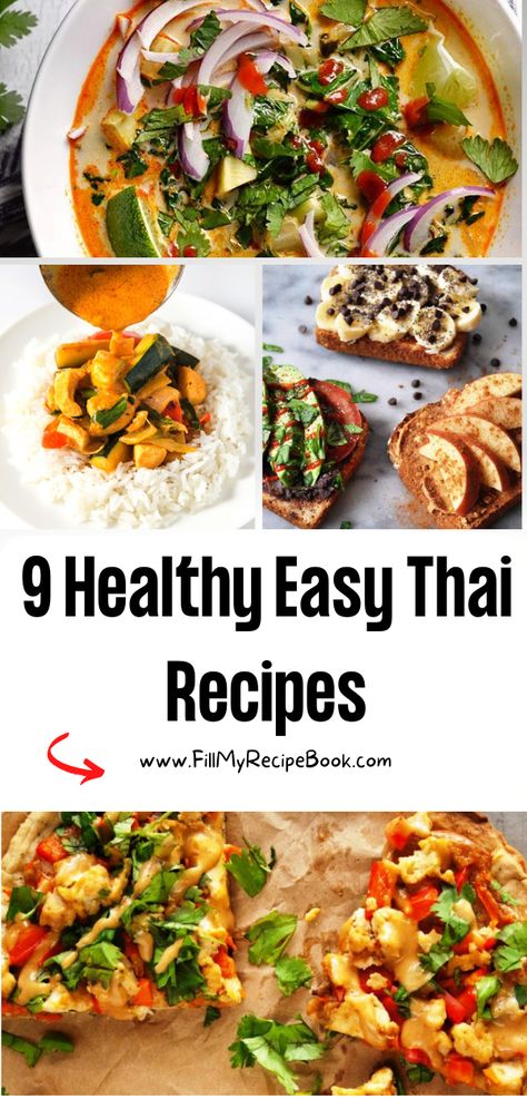 Low Calorie Thai Recipes, Tai Food Recipes, Easiest Recipes Ever, Tai Food, Easy Thai Recipes, Healthy Eating Books, Healthy Thai Recipes, Thai Snacks, Vegetarian Thai