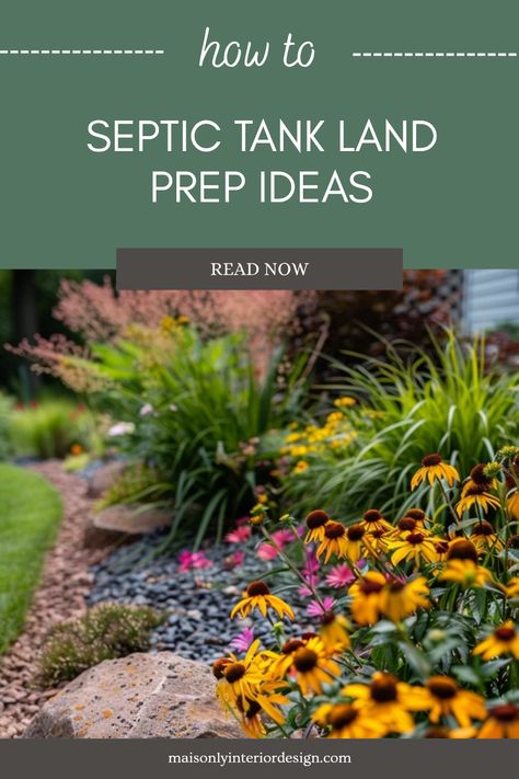 Looking to spruce up that septic tank mound? Explore practical and stylish landscaping ideas that will enhance your lawn while ensuring optimal tank functionality. From hardy plants that thrive on the mound to decorative stone arrangements that make it eye-catching, these tips will help turn a mundane area into a charming feature of your property. Learn how to choose the right plants and accessories while keeping safety and access for professionals in mind. Get started on making septic tank mounds functional and beautiful! Disguise Septic Tank Covers, Landscaping Around Septic Tank Cover, Septic Mound Landscaping Ideas, Landscape Around Septic Lids, Mound Landscaping Ideas, How To Hide Septic Tank Lids, Hiding Septic Tank Covers, Septic Tank Landscaping, Septic Mound Landscaping