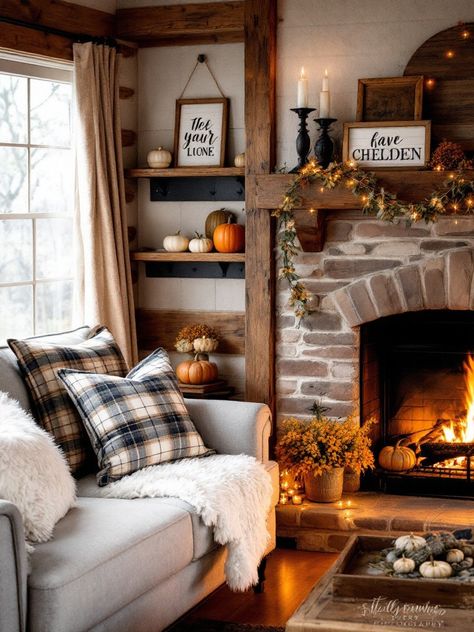 Embrace the cozy mountain charm this fall 🍂 Warm up your space with rustic harvest-inspired decor like plaid pillows, wooden signs, and pumpkin accents. https://www.bluehuemountain.com

CTA: Elevate your home for the season - shop our collection of mountain-inspired fall decor now! Chic Fall Decor, Mountain Chic, Plaid Pillows, Warm Apple Cider, Farmhouse Primitive, Primitive Fall, Mountain Decor, Plaid Pillow, Autumn Lights