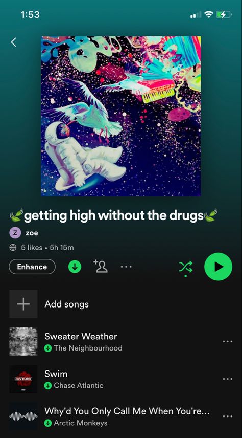 getting high without the drugs playlist High Playlist, Getting High, Playlist Ideas, Song Suggestions, Spotify Playlists, Spotify Playlist, Arctic Monkeys, Dreamworks, Make You Feel