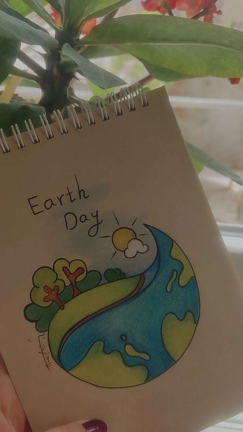 Teachers Day Card Design, Save Water Drawing, Save Earth Posters, Save Earth Drawing, Earth Drawing, Earth Day Drawing, Cute Earth, Earth Day Posters, Earth Drawings