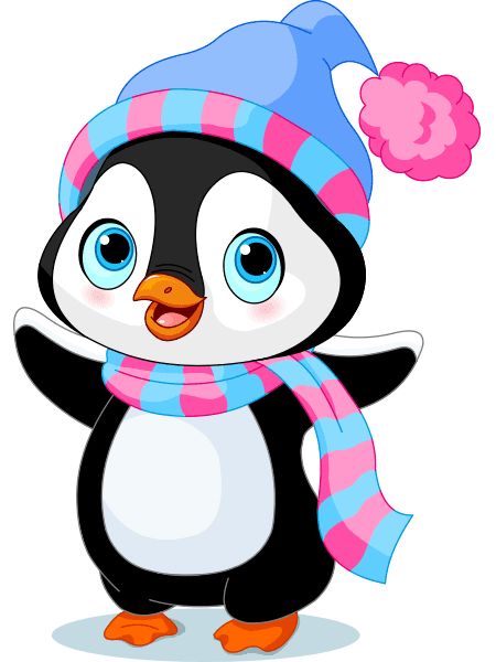 Penguins love cold weather! Pinguin Illustration, Penguin Cartoon, Cartoon Penguin, Penguin Drawing, Baby Penguins, Christmas Penguin, Christmas Drawing, Cute Penguins