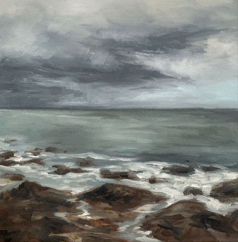 Home / X Old Ocean Painting, Foggy Ocean Painting, Moody Ocean Painting, Sea Shore Painting, Painting Of The Ocean, Painting On Handmade Paper, Oil Painting Beach, Wind Drawing, Ocean Oil Painting