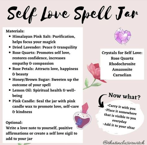 Self Love Intention Jar, Altar For Self Love, Glamour Spell Jar, Aphrodite Spell Jar, Self Love Jar Spell, Self Love Altar Ideas, Self Love Sigil, Self Love Witchcraft, Spell For Self Love