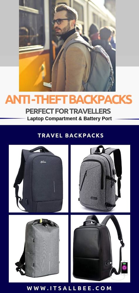 The best anti theft travel backpack - Anti-theft backpack travel accessories #mens #womens #travel #packing #bags #tips #style #fashion #street #itsallsbee Stylish Walking Shoes, Travel Accessories For Men, Convertible Backpack Purse, Packing Bags, Mens Backpack Travel, Men Tips, Travel Backpacks, Anti Theft Backpack, Universal Studios Orlando