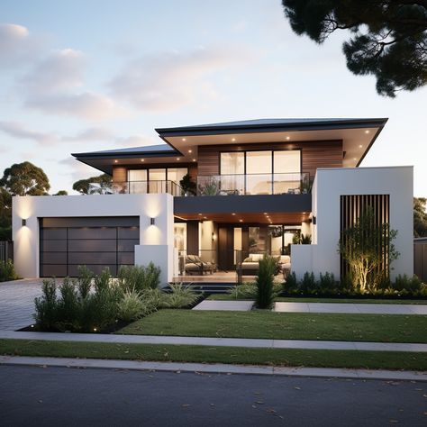 A masterpiece of modern Australian design, this dwelling celebrates fluidity with its expansive glass and timber details. . . . . . . #homeinspo #brickbeauty #aussiearchitecture #modernliving #buildingdreams #contractorslife #buildersofinsta #designmatters #archilovers #canberraliving #australianhomes #aussiebuilders #contractorsofcanberra #architecturedose #canberradesign #australiandesigns #homebuilding #buildingfuture #designlove #canberracity #designaustralia #buildingaus #homeconstruction Modern Australian Home Exterior, Australian Modern House, Australian Homes Exterior, Australian Bungalow, Modern Australian Home, Carlos Acosta, Houses Australia, Contemporary Bungalow, House Facades