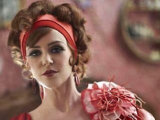 Myrtle Wilson is Tom's lover and her lifeless husband George owns a run-down garage which is the valley of ashes. Myrtle Wilson, 1920 Hairstyles, Tom Buchanan, Great Gatsby Movie, The Great Gatsby Book, The Great Gatsby Movie, Curly Hair Frizz, Gatsby Book, The Great Gatsby 2013