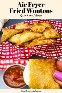 Easy Air Fryer Wontons, Air Fryer Cheese Wontons, Air Fried Cream Cheese Wontons, Air Fryer Wontons Cream Cheeses, Air Fry Cream Cheese Wontons, Air Fry Wonton Recipes, Air Fried Wonton Recipes, Air Fried Wontons, Wonton Air Fryer Recipes