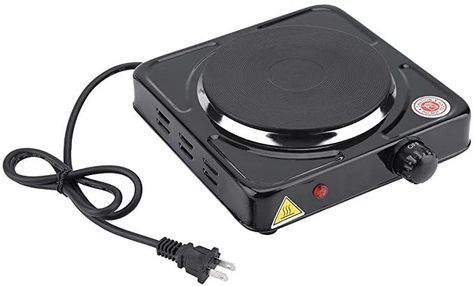 1000W Small Hot Plates Energy-saving Safe Electric Stove Make Tea Coffee Milk Household 1000W 110V(US Plug, Black) Black Energy, Single Burner, Make Tea, Cold Rolled Steel, Make Coffee, Cooking Stove, Burner Stove, Hot Plates, Tea Milk