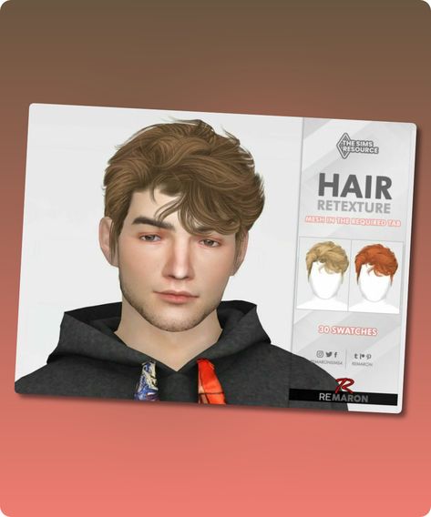 Sims 4 Hairstyle CC: TO0929 Hair Retexture Mesh Needed By Remaron Messy Hair Sims 4 Cc Male, Sims 4 Cc Male, 4 Hairstyles, Sims 4 Cc Download, Model Nails, Best Sims, Hair Food, Messy Hair, Beautiful Boots