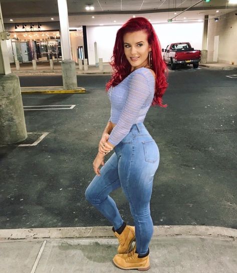 Justina Valentine, Valentine Images, Bright Red Hair, Valentines Outfits, Fashion Nova Jeans, Woman Crush, Celebrities Female, Redheads, Red Hair