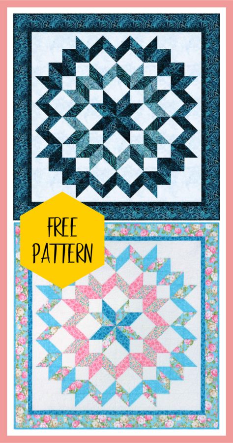 King Size Carpenter Star Quilt Pattern, 2 Block Quilts, Quick And Easy Quilt Patterns, Quilt Color Combinations Colour Palettes, Kalidascope Quilts, Star Blocks For Quilts, Half Square Triangle Quilts Ideas, Hst Quilt Patterns Layout, Lonestar Quilt Pattern