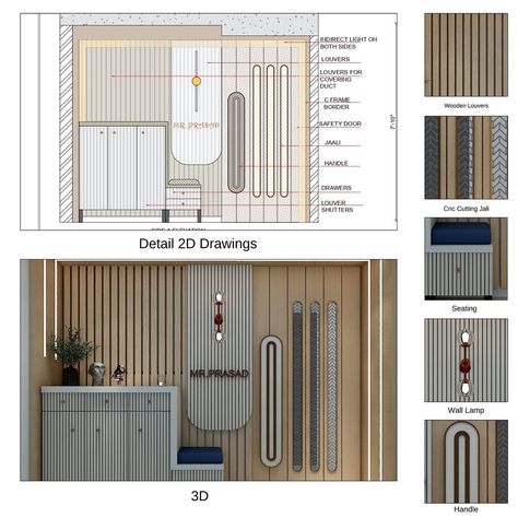 Design & Decor | Trusted Interior Design Studio | “Comprehensive Entrance Detail: Precise 2D and Stunning 3D Renderings” #interior #interiordesign #interiorstyled #entrance #entrancedecor… | Instagram Entrance Design Wall, Architectural Studio Design, Home Entry Design Entrance, Building Entry Design, Interior Design Details Drawing, Interior Details Drawing, Entrance Area Design, Entrance Design Interior, Entrance Design Interior Entryway