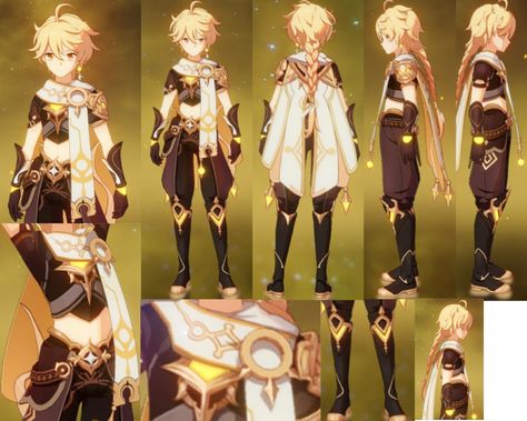 Aether Genshin Impact Outfit, Aether Character Sheet, Lumine Character Sheet, Genshin Impact Characters Sheet, Aether Reference Sheet, Genshin Character Reference Sheet, Lumine Reference Sheet, Genshin Impact Character Design Sheet, Genshin Character Reference