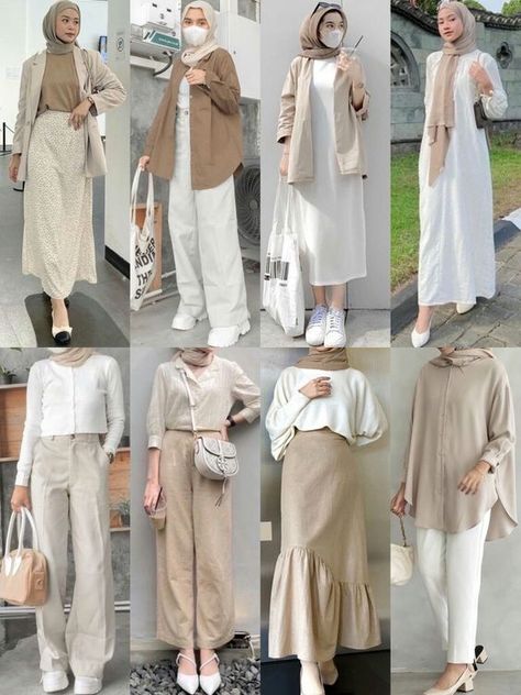 Mix And Match Outfits Hijab, Muslimah Fashion Casual, Rok Outfit, Outfit Hijab Casual, Estilo Hijab, Stylish Outfits Casual, Outfit Korean Style, Modest Casual Outfits, Modest Casual