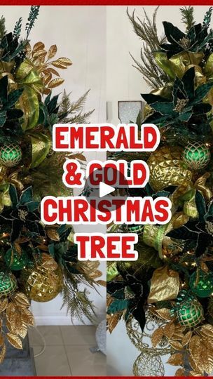 10K views · 2.8K reactions | Emerald Green and Gold has become such a classic and elegant #christmastree color scheme, it looks rich, elegant and festive all at the same time. Let me show you how I did mine. 
.
.
.
#christmasdecorations🎄 #christmasdecor #christmastree #christmastrees #instachristmas #designer #christmasseason #christmas2024 #christmastime | Ramon - at HOME | Mariah Carey · All I Want for Christmas Is You Christmas Tree Ideas Red Gold Green, Christmas Tree Ideas Green And Gold, Christmas Decor Red Green Gold, Emerald Green And Gold Christmas Tree, Red Green Gold Tree, Emerald Green Christmas Decor, Emerald Green Christmas Tree, Red Green Gold Christmas Tree Topper, Green And Gold Christmas Decor