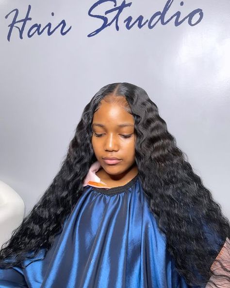 Middle Part Weave, Middle Part Quick Weave, Side Part Quick Weave, Curly Braided Hairstyles, Licensed Cosmetologist, Sew In Wig, High Fashion Hair, Middle Part Hairstyles, Weave Styles