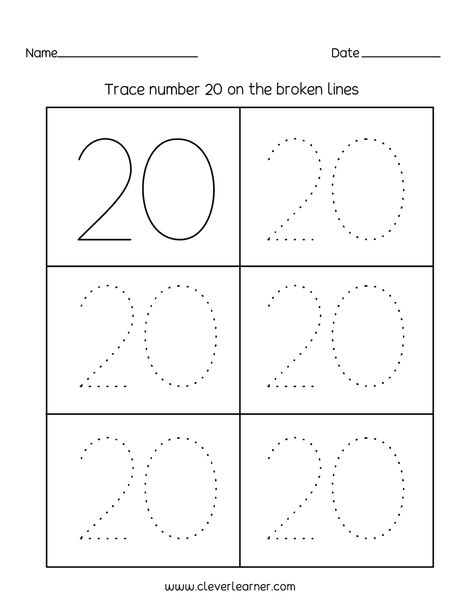 Number 14 Writing, Counting And Identification Printable Chart Sheet, Number Writing Worksheets, 17 Number, Preschool Charts, Number Worksheets Kindergarten, Preschool Number Worksheets, Number Writing, Counting To 20, 0 Number