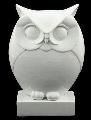 Owl Statue, Clay Owl, Thrift Store Decor, Soap Carving, Wood Owls, White Owl, Wood Carving Patterns, Ceramic Owl, One Day At A Time