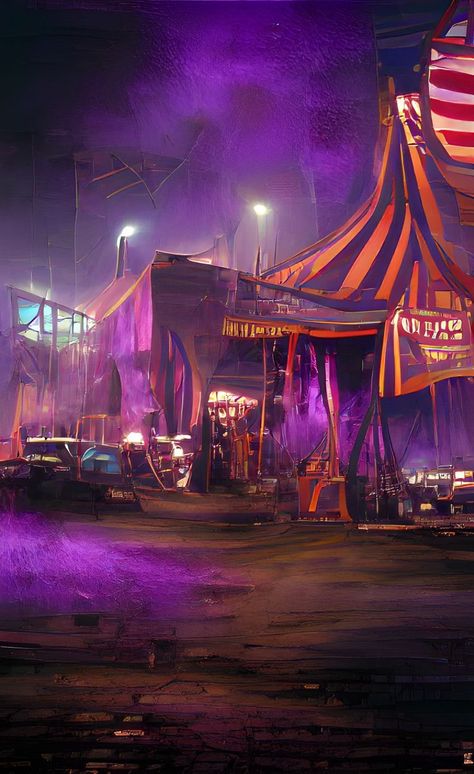 Circus Aesthetic Background, Anime Carnival Background, Circus Wallpaper Backgrounds, Carnival Wallpaper Aesthetic, Gothic Carnival Aesthetic, Purple Circus Aesthetic, Fantasy Carnival Art, Circus Wallpaper Aesthetic, Creepy Carnival Aesthetic