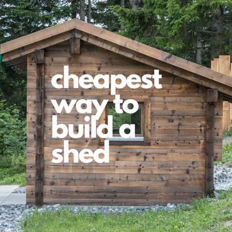 What is the cheapest way to build a shed? -Organic Gardening Cinder Block Shed, How To Build A Shed Cheap Easy Diy, Diy Shed Cheap Easy, Small Outdoor Shed, Cheap Storage Sheds, Cheap Garden Sheds, Diy She Shed, Pallet Shed Plans, Garden Shed Kits