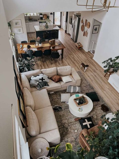 Open Space Living Room, Living Room Dining Room Combo, Dining Room Combo, Living Room And Dining Room, Open Space Living, Design Apartment, Ideas Living Room, Room Decorations, Decor Minimalist