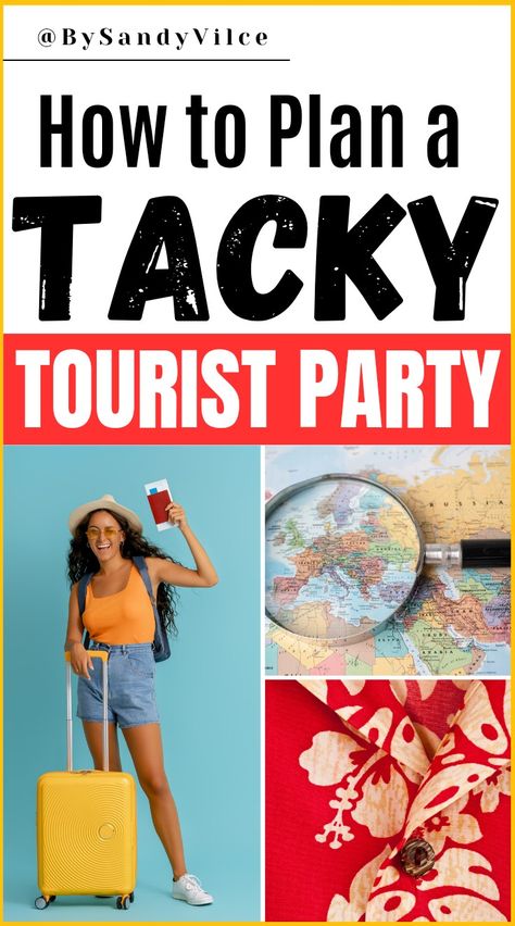 Tacky tourist party Tacky Tourist Party Decorations, Tacky Tourist Outfit Ideas, Tourist Costume Ideas, Tacky Tourist Outfit, Tacky Tourist Costume, Costume Party Ideas, Tourist Costume, Tacky Tourist, Disney Characters Images