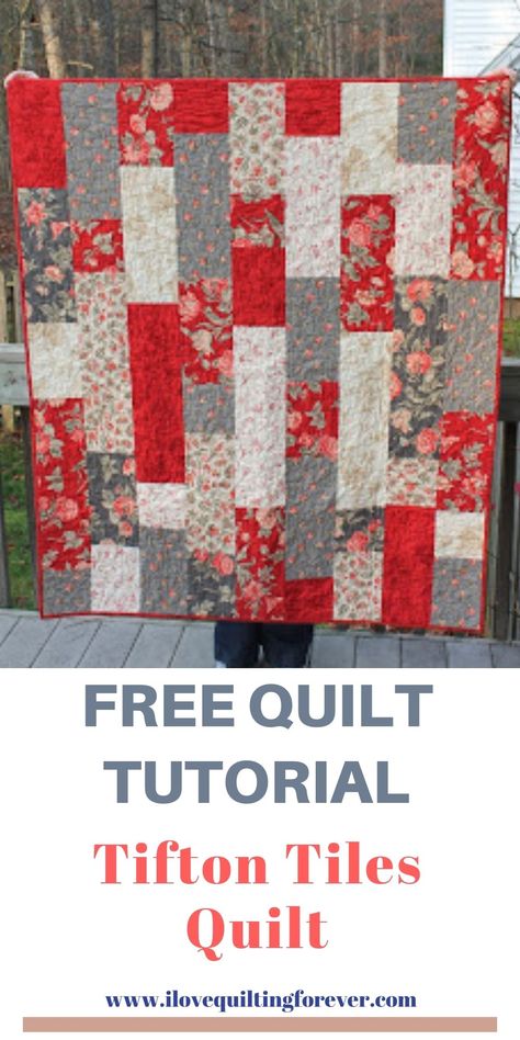 Stepping Stone Quilt Pattern Free, Brickyard Quilt Pattern Free, Red Quilt Patterns Free, Subway Tile Quilt Pattern Free, Brick Block Quilt Patterns, Throw Size Quilt Patterns Free, Brick Quilt Pattern, Quilt Free Pattern, Brick Quilt