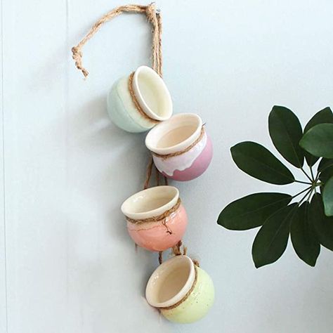 Ceramic Wall Planters, Cactus Plant Pots, Wall Planters, Garden Shelves, Hanging Flower Pots, Hanging Succulents, Pottery Workshop, Diy Jar Crafts, Hanging Flower