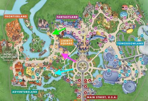 Magic Kingdom Rope Drop and Early Entry Strategy 2023 Orlando Map, Disney Map, Theme Park Map, Disney World Map, Summer Roadtrip, Disney World Secrets, Terrace Restaurant, Disney World Vacation Planning, California Trip