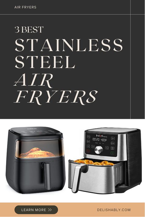 Best air fryers for taste and health: Cosori and Dreo Stainless Steel Air Fryer, Best Ice Cream Maker, Air Fryer Review, Cooking Products, Deep Fryers, The Best Ice Cream, Healthier Meals, Ice Cream Makers, Eating Alone