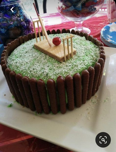 Cricket Party Ideas, Cricket Birthday Party Ideas, Cricket Theme Cake Birthdays, Cricket Cakes For Boys, Cricket Cake Design, Cricket Party, Cricket Birthday Cake, Cricket Theme Cake, Birthday Cake Boys