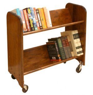 Looking for a library cart. Hoping The Newberry will someday be letting some go.... Tilted Shelves, Library Cart, Book Carts, Book Cart, Library Bookcase, Library Shelves, Vintage Library, Wood Book, Wooden Books