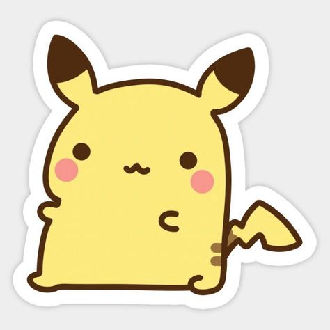 Kawaii Pikachu, Pikachu Pikachu, Stickers Cool, Homemade Stickers, Pokemon Stickers, Bubble Stickers, Stickers Kawaii, Tumblr Stickers, Cute Animal Drawings Kawaii