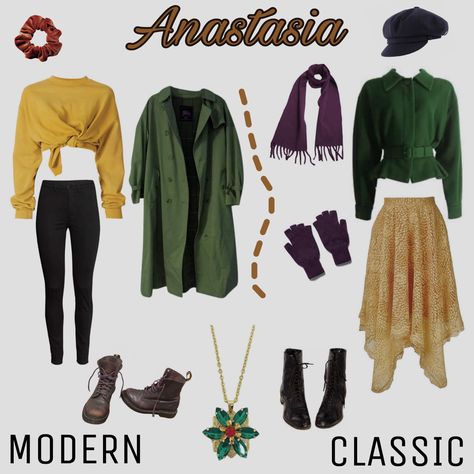 Anastasia Outfits Disney, Anastasia Outfit Disney, Anastasia Outfit, Anastasia Cosplay, Fx Makeup, Modern Outfits, Modern Classic, Harem Pants, Lookbook