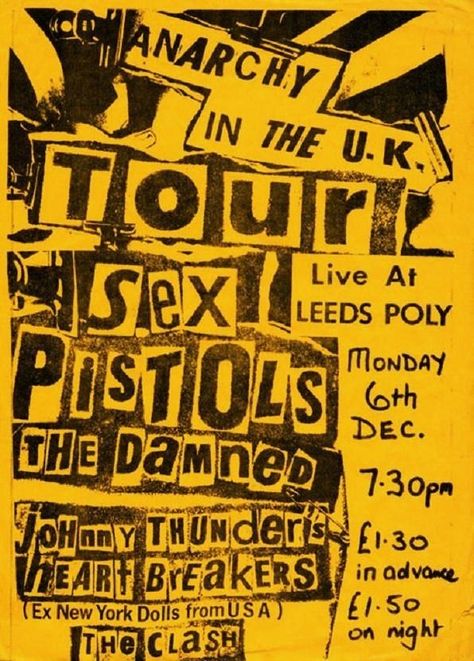 Old Punk Flyers Punk Graphic Design, Punk Posters, Johnny Thunders, 70s Punk, Vintage Concert Posters, Punk Poster, Concert Flyer, Music Flyer, Arte Punk