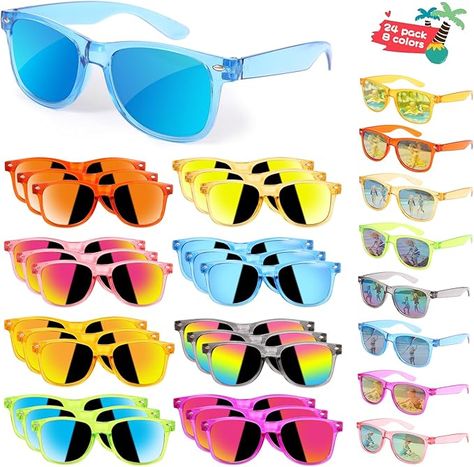 Amazon.com: Kids Sunglasses Bulk Party Favors - 24 Packs Boys Girls Sunglasses for Kids Age 3-8 with UV 400 Protection, Neon Sunglasses for Kids Party Beach Pool Birthday Party Supplies, Great Gift for Kids : Clothing, Shoes & Jewelry Boys Party Favors, Toddler Party Favors, Beach Party Favors, Girls Sunglasses, Neon Sunglasses, Summer Party Favors, Sunglasses For Kids, Bulk Party Favors, Boy Party Favors