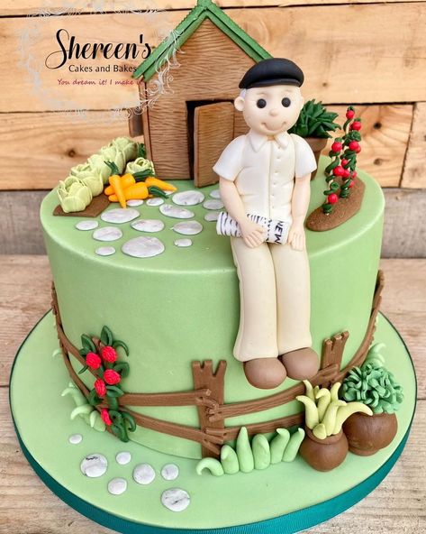 Shereen on Instagram: “A veggie garden themed birthday cake made this week. #gardencake #cake #cakes #cakesofinstagram #cakedecorating #veggie…” Farmer Birthday Cake, Vegetable Garden Cake, Garden Themed Birthday, Garden Theme Cake, Gardening Cake, Grandma Cake, Vegetable Cake, Birthday Cake For Mom, 80 Birthday Cake