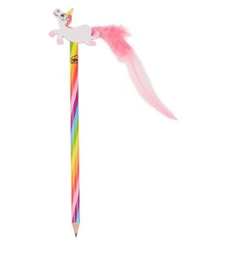 Unicorn Pencil with Rubber | New Look Unicorn Things, Unicorn Pencil, Girl School Supplies, Chic Dresses, A Unicorn, Erasers, Girls Room, Girl's Room, School Supplies