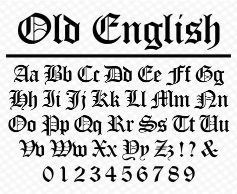 Old English Calligraphy, Newspaper Font, English Calligraphy Font, Old English Font Tattoo, Font Gothic, Old English Alphabet, Celtic Fonts, Gothic Calligraphy, Tattoo Fonts Alphabet