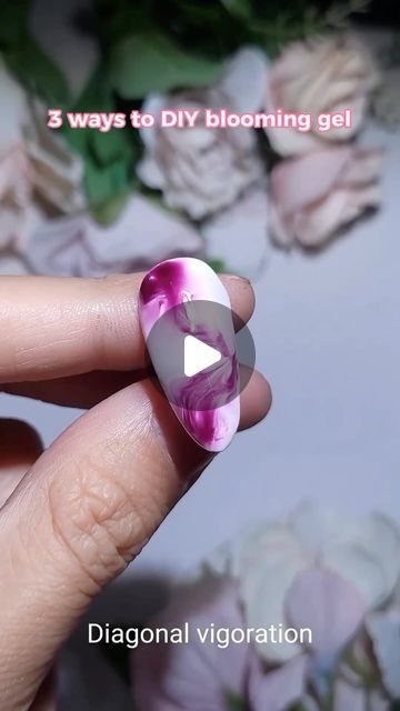 Nail art 💅 Manicure on Instagram: "Dive into endless nail design possibilities with 𝑩𝒍𝒐𝒐𝒎𝒊𝒏𝒈 𝒈𝒆𝒍 💕It really works😉☝️🛍️🛒 LINK in bio to SHOP ➡️ @nails_by_steps" Bloom Gel Nail Designs, Purple And Pink Nail Art, Nail Blooming Gel Ideas, Marble Nails With Blooming Gel, Blooming Art Nails, Blooming Nail Art Designs, Easy Gel Nail Designs For Beginners Short, Nail Art Designs Blooming Gel, Purple Blooming Gel Nails