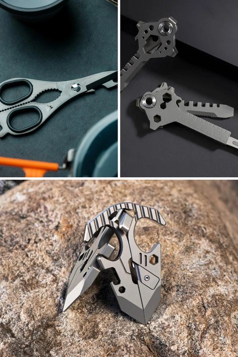 Unveiling the Best EDC Gear of 2023: Tools That Stood Out in Style and Utility. Learn More! Push Dagger, Edc Gadgets, Glass Breaker, Survival Instinct, Plastic Spoons, Prepper Survival, Edc Gear, Neodymium Magnets, Yanko Design