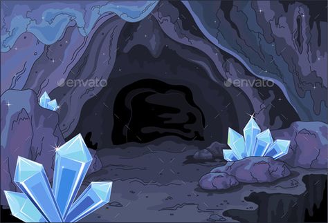 Fairy Cave by Dazdraperma Illustration of a fairy cave. EPS 8, JPG (high resolution) Fairy Cave, Cave Quest Vbs, Cave Quest, Tech Wallpaper, Cave Drawings, 강아지 그림, Crystal Cave, Background Drawing, The Cave