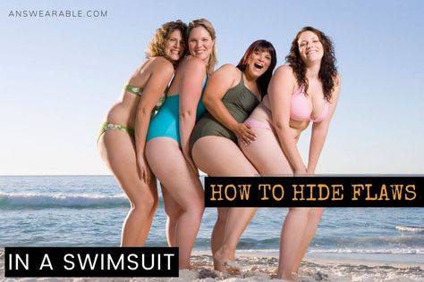 How to Hide Flaws in a Bathing Suit 37 Large Bust Dress, Dress Broad Shoulders, Rectangle Body Shape Fashion, Shaping Swimsuit, Bust Dress, Flabby Arms, Armpit Fat, Shape Fashion, Pear Body