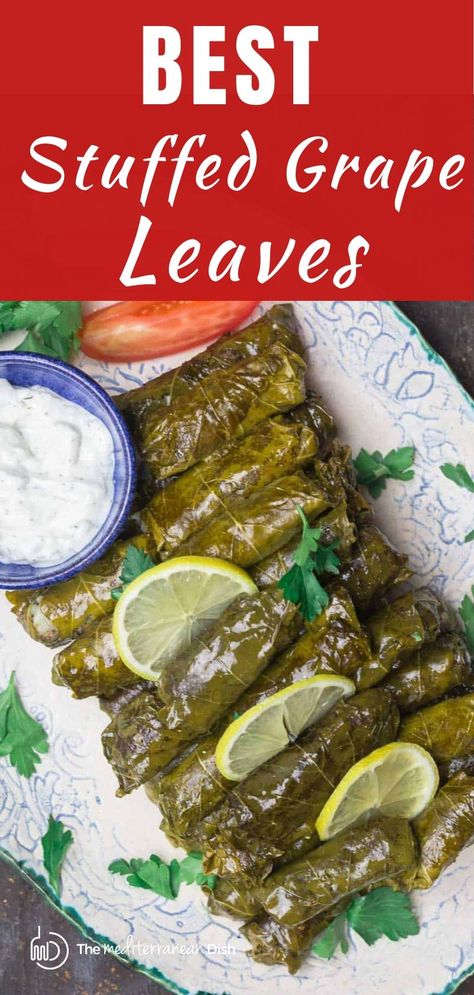 Warak Enab, Grape Leaves Recipe, Arabisk Mad, Stuffed Grape Leaves, Lebanese Recipes, Mediterranean Dishes, Lamb Chops, Mediterranean Diet Recipes, Middle Eastern Recipes