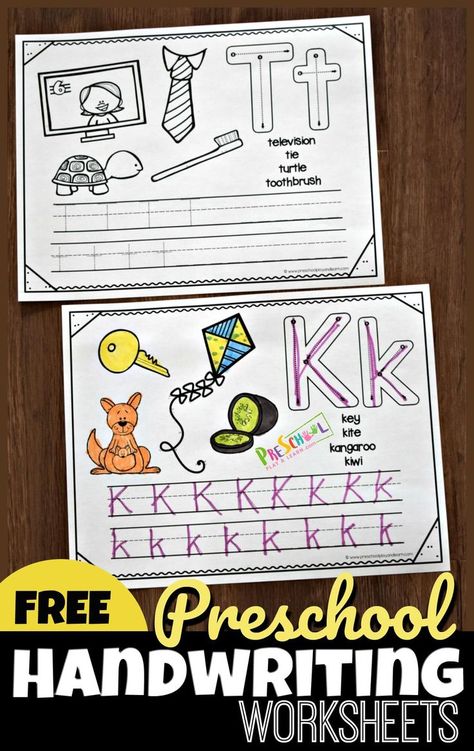 Preschool Handwriting, Free Alphabet Printables, Letter Book, Kindergarten Handwriting, Printable Alphabet Worksheets, Teaching Printables, Crafts Preschool, Alphabet Crafts, Preschool Letters