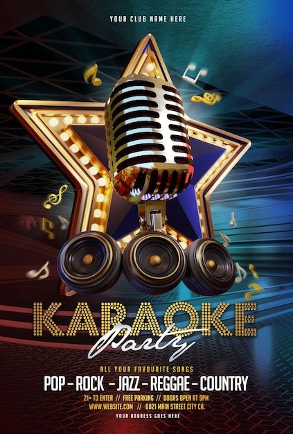 Karaoke Party, Music Flyer, Free Video Background, Promotional Flyers, Photo Logo Design, Weekend Party, Construction Party, Party Poster, Photo Logo